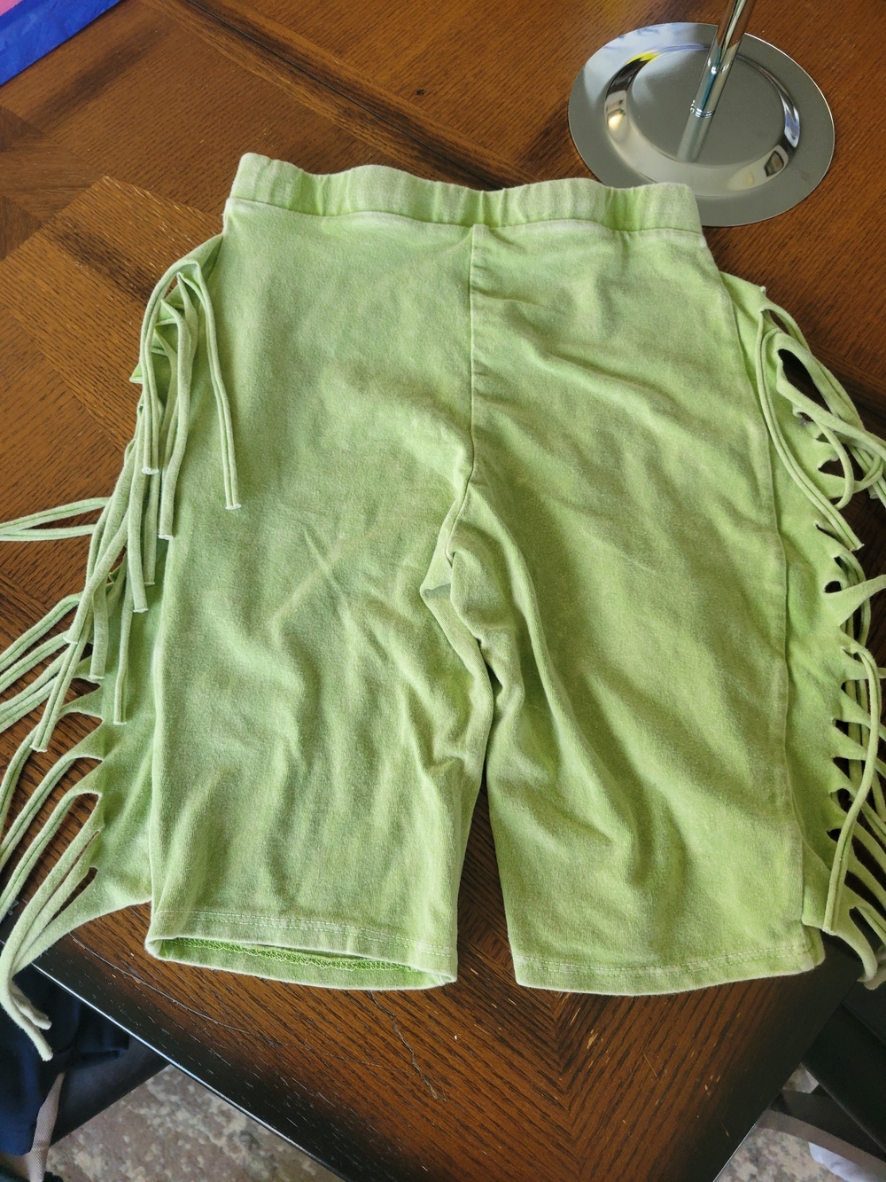 Nwt Ktoo Light Green Fringe Bike Shorts